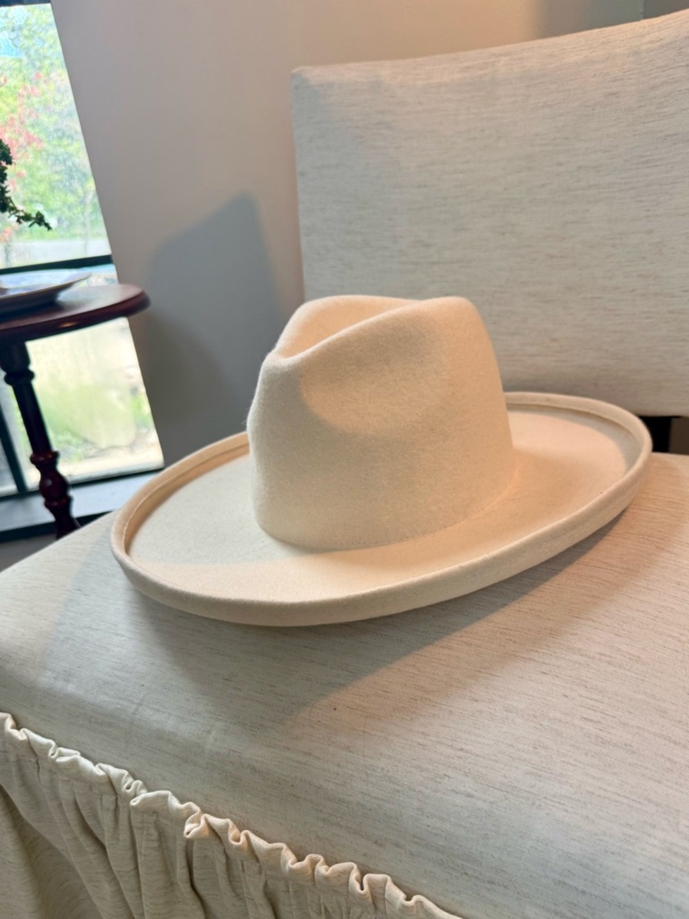 GIGI PIP Cream Wide Brim Fedora Hat-Jillian Pencil